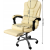 Fotel Biurowy Obrotowy z Podnóżkiem Wypoczynkowy Krzesło Biurowe Skóra